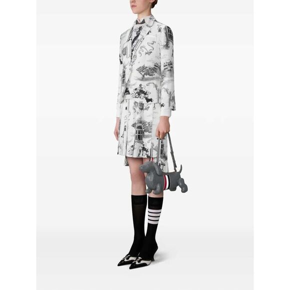 Thom Browne Women Hector Pebble Grain Shoulder Bag - Picture 6 of 6